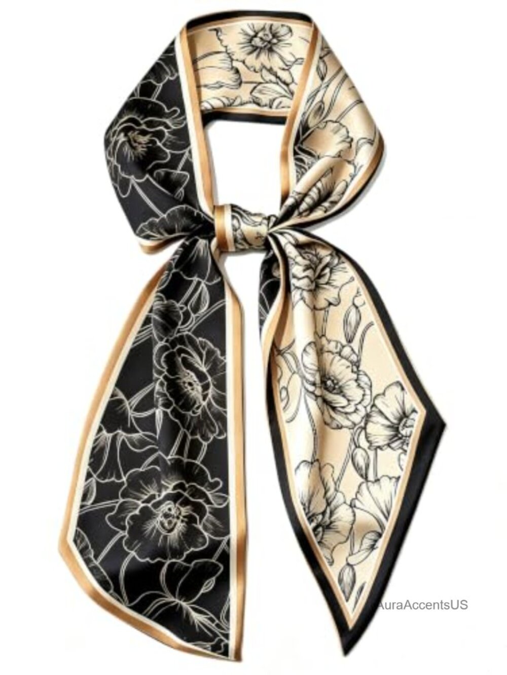 Silky Satin Fashion Scarf for Women - 59" Long Lightweight Neck Scarf